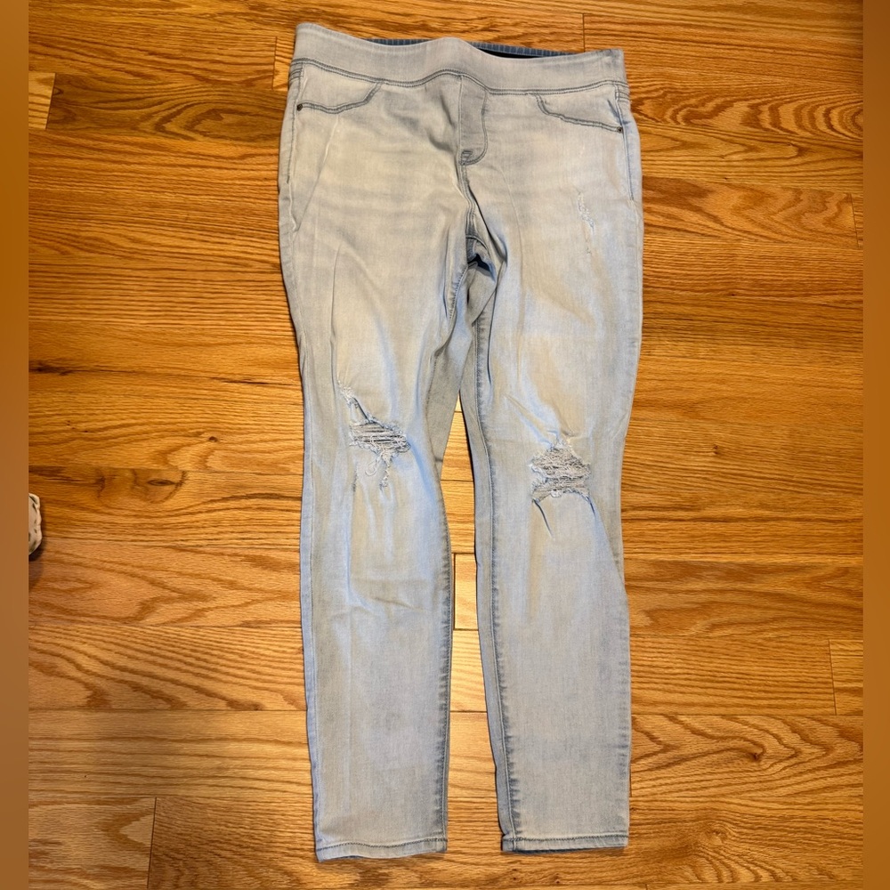 Old Navy Light Blue Ripped Skinny Jeans
